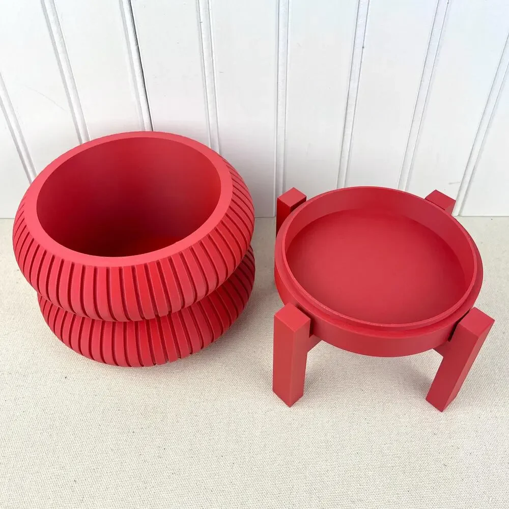 Sculptural Indoor Planter Pot, Milo Planter Pot, Indoor Flower Pot, Ridged